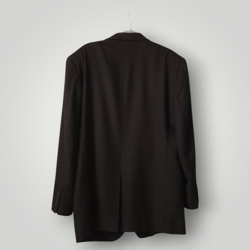 Jos A Bank Mens 46L Black 100% Wool Two Button Blazer Sport Coat Quiet Luxury - Picture 4 of 13